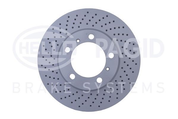 HELLA PRO High Carbon 8DD 355 125-051 Brake disc 315x28mm, 05/07x130, internally vented, Perforated, Coated, High-carbon