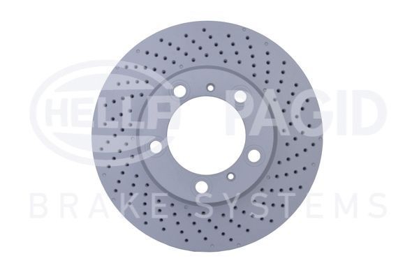 HELLA PRO High Carbon 8DD 355 125-061 Brake disc 315x28mm, 05/07x130, internally vented, Perforated, Coated, High-carbon