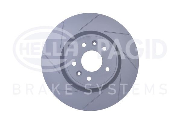 HELLA PRO High Carbon 8DD 355 125-211 Brake disc 340x28mm, 05/07x114,3, internally vented, slotted, Coated, High-carbon