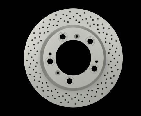 8DD 355 127-521 HELLA Brake rotors PORSCHE 299x24mm, 05/09x130, internally vented, Perforated, Coated, High-carbon