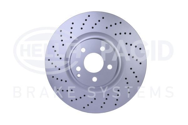 HELLA PRO High Carbon 8DD 355 127-961 Brake disc 360x36mm, 05/06x112, Perforated, internally vented, Coated, High-carbon