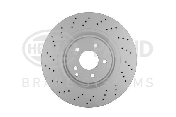 HELLA PRO High Carbon 8DD 355 128-141 Brake disc 345x30mm, 05/06x112, internally vented, Perforated, coated, High-carbon