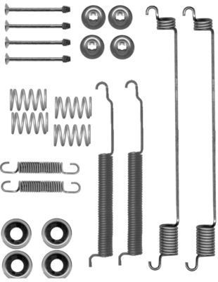 Nissan NP300 PICKUP Repair kit parts - Accessory Kit, brake shoes HELLA 8DZ 355 200-781