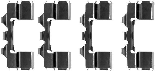Great value for money - HELLA Accessory Kit, disc brake pads 8DZ 355 202-301