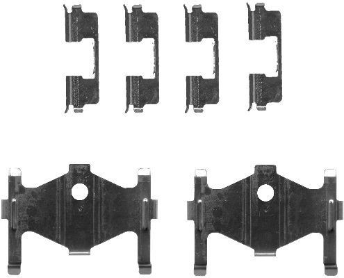Great value for money - HELLA Accessory Kit, disc brake pads 8DZ 355 203-281