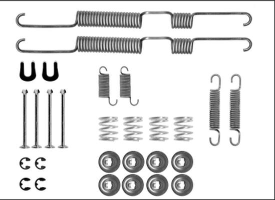 HELLA 8DZ 355 206-061 Accessory kit, brake shoes TOYOTA HILUX Pick-up 2011 in original quality