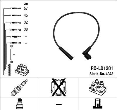 RC-LD1201 NGK 4943 Zapalovaci kabel / prislusenstvi objednat