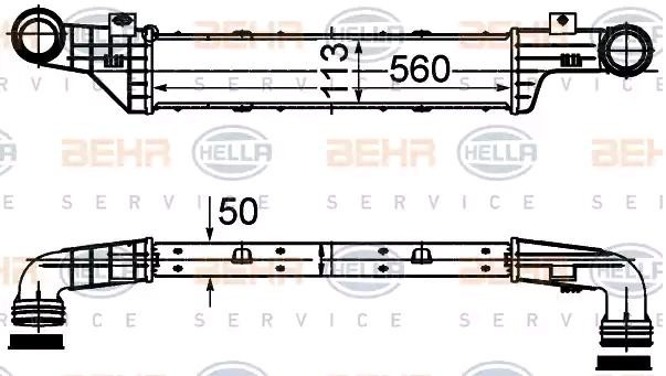 8ML 376 723-144 HELLA Turbo intercooler MERCEDES-BENZ