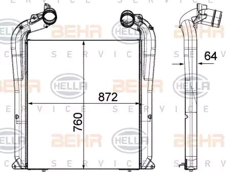 8ML 376 731-611 HELLA Ladeluftkühler für VW online bestellen