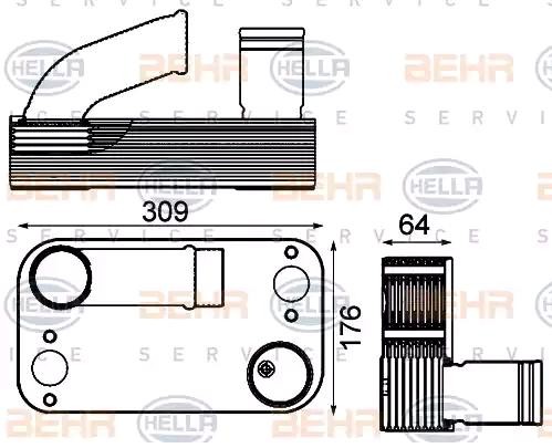 HELLA 8MO 376 906-411 Ölkühler für RENAULT TRUCKS Magnum LKW in Original Qualität