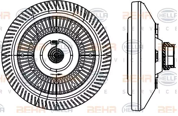 HELLA 8MV 376 907-001 Fan clutch LAND ROVER experience and price