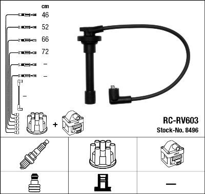 Rover Kit cavi accensione NGK RC-RV603 a un prezzo conveniente