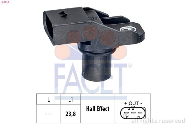 FACET 9.0518 Camshaft position sensor Made in Italy - OE Equivalent