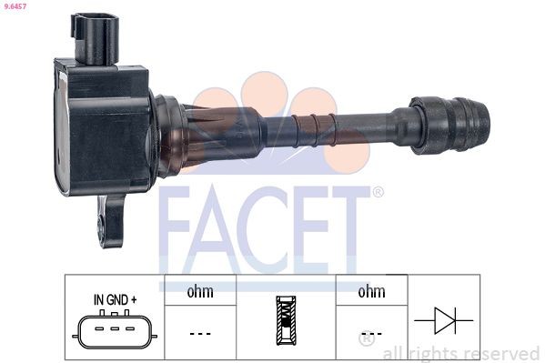 FACET 9.6457 Ignition coil COIL ON PLUG