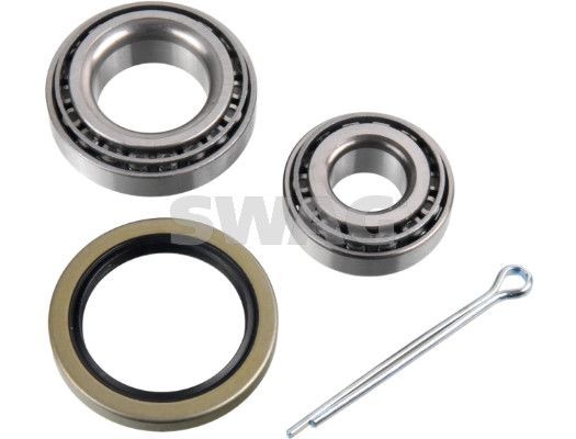 SWAG 90 93 1685 Wheel bearing kit Rear Axle Left, Rear Axle Right, with shaft seal, 50,3, 39,9 mm, Tapered Roller Bearing