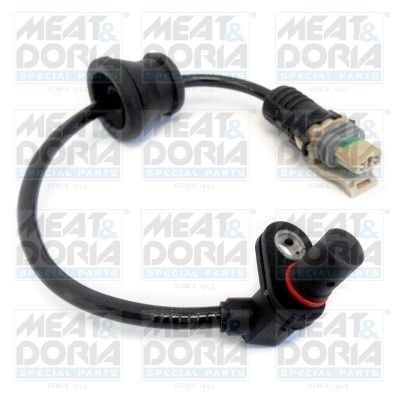 MEAT & DORIA 90326 ABS sensor Rear Axle Right, Rear Axle Left, Active sensor, 2-pin connector, 200mm, 18mm, oval