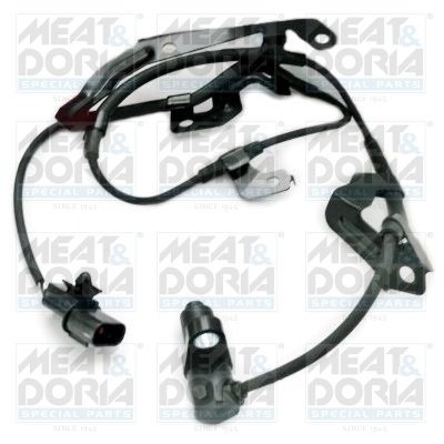 MEAT & DORIA 90535 ABS sensor Front Axle Right, Inductive Sensor, 2-pin connector, 1050mm, 1,05 kOhm, 1120mm, 29mm, oval