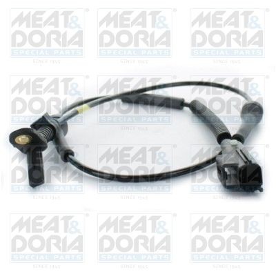MEAT & DORIA 90607 ABS sensor Front Axle Right, Front Axle Left, Active sensor, 2-pin connector, 24,7mm, 815mm, angular