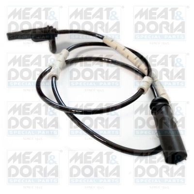 MEAT & DORIA 90643 ABS sensor Rear Axle Right, Rear Axle Left, Active sensor, 2-pin connector, 802mm