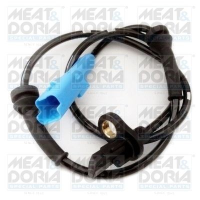 MEAT & DORIA Rear Axle Right, Rear Axle Left, Active sensor, 2-pin connector, 690mm, 790mm, rectangular Total Length: 790mm, Number of pins: 2-pin connector Sensor, wheel speed 90699 buy