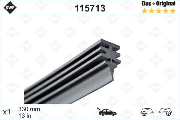 Great value for money - SWF Wiper Blade Rubber 115713