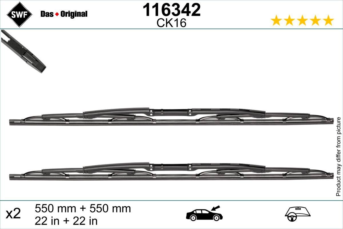 SWF 116342 Wiper blades AUDI A4 2015 price