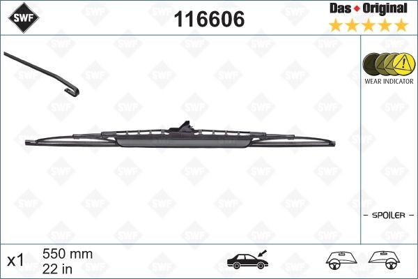 Mazda 929 Windscreen wiper blades 1048840 SWF 116606 online buy