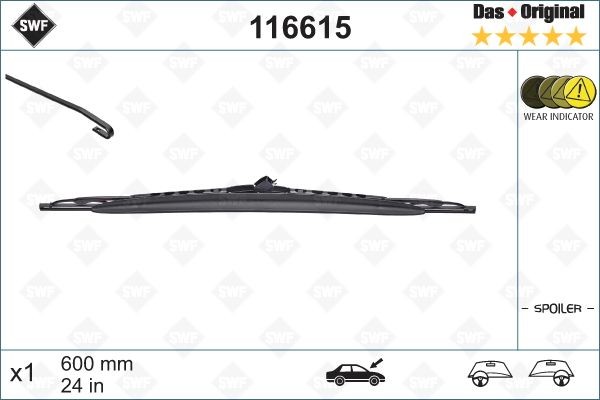 Original SWF Wipers 116615 for FORD USA WINDSTAR