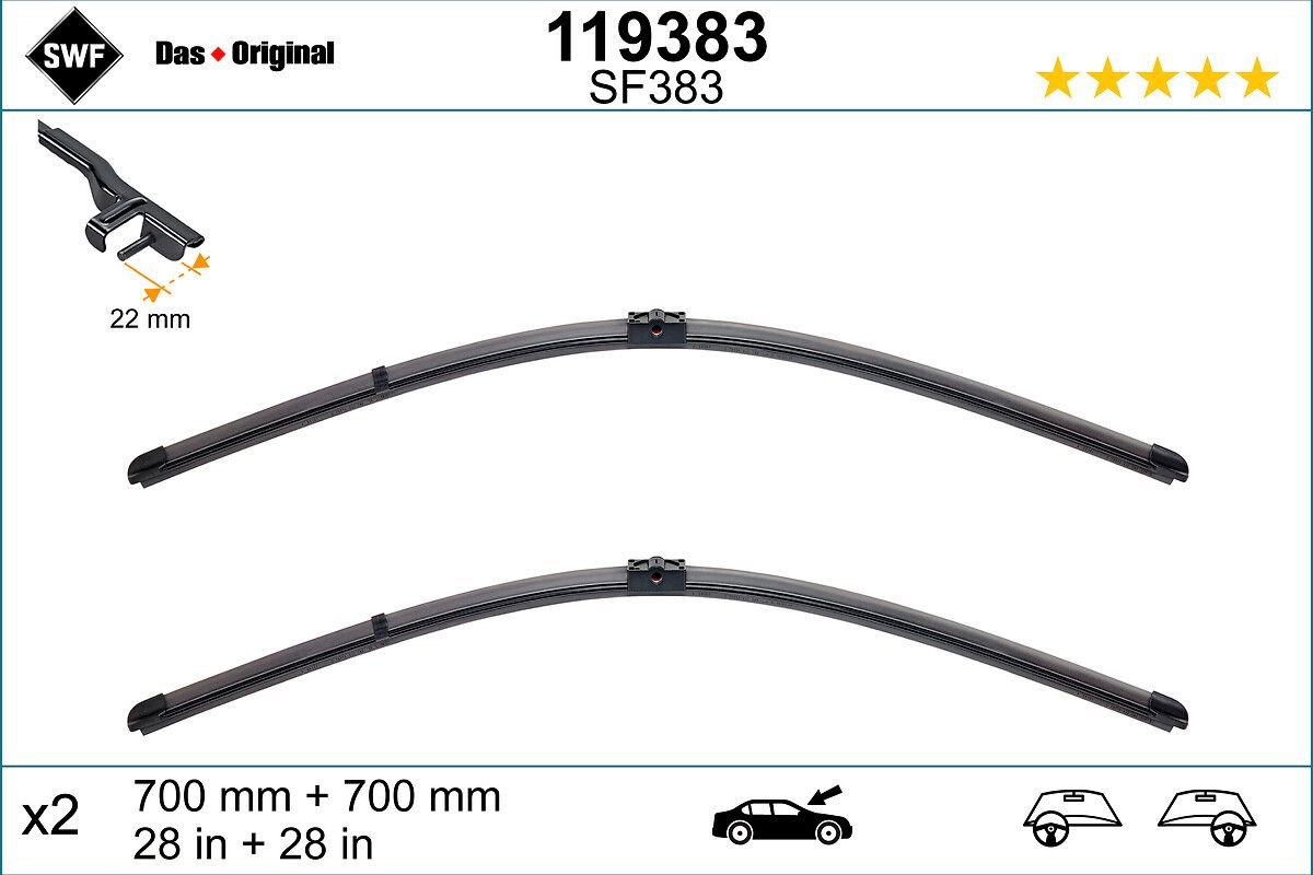 Ford B-MAX Windscreen wiper 1048935 SWF 119383 online buy