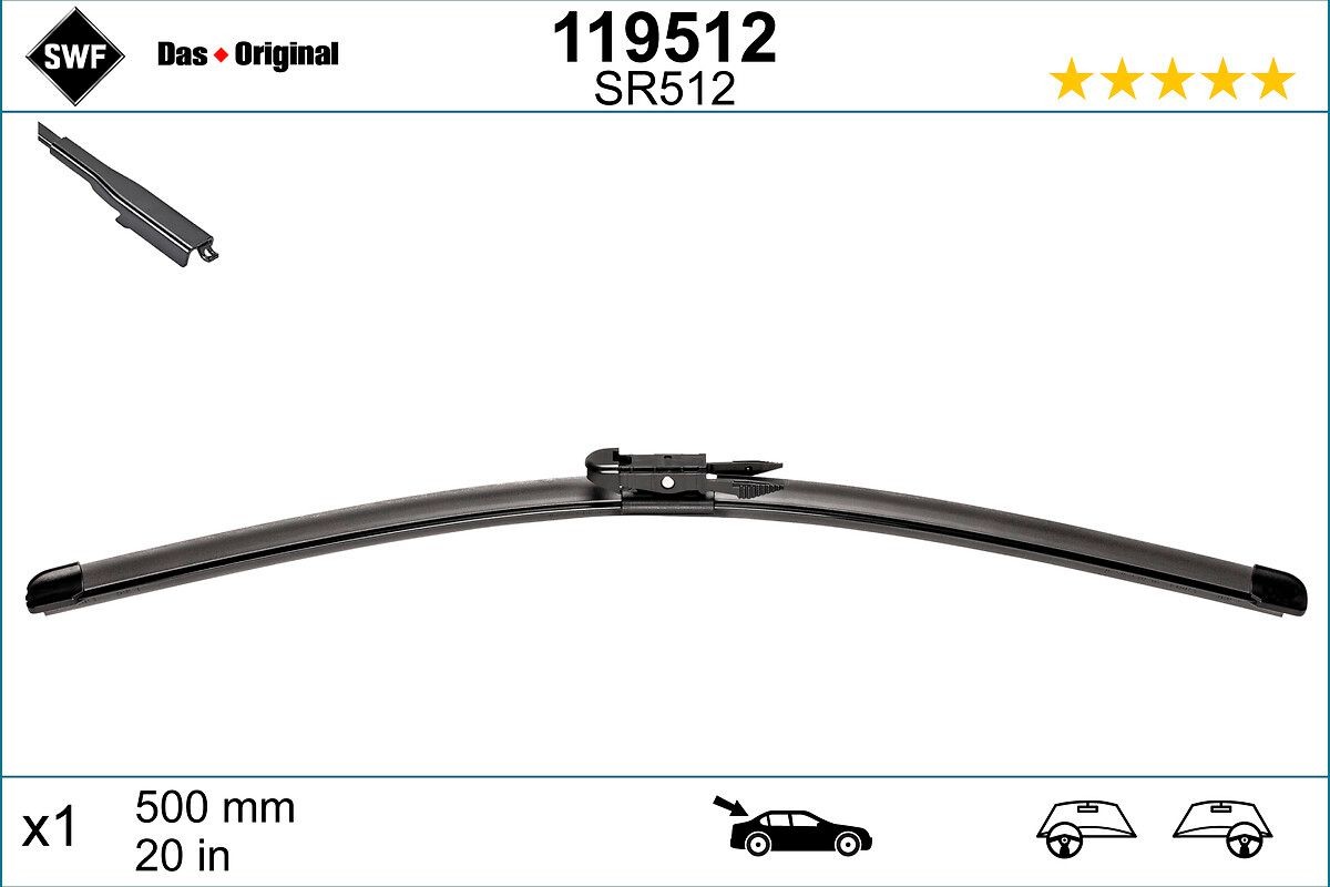 Opel INSIGNIA Windscreen wiper 1049000 SWF 119512 online buy