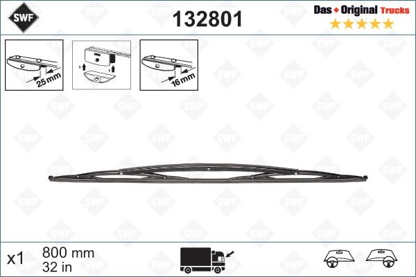 Osta Klaasipuhastaja kumm SWF 132801 - MERCEDES-BENZ Klaasipuhastus varuosad online
