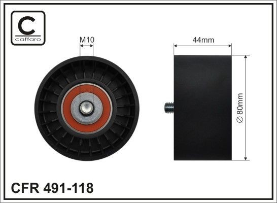 CAFFARO Ø: 80mm Deflection / Guide Pulley, v-ribbed belt 92-00 buy
