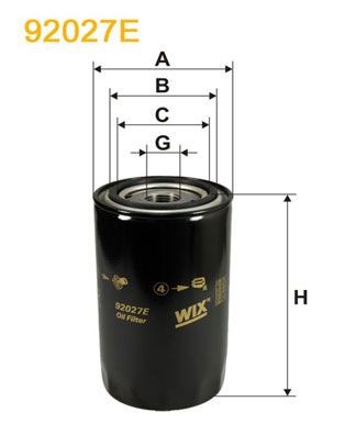 WIX FILTERS 92027E Oil filter 47410387