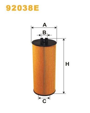 WIX FILTERS 92038E Oil filter 000 545 953 0
