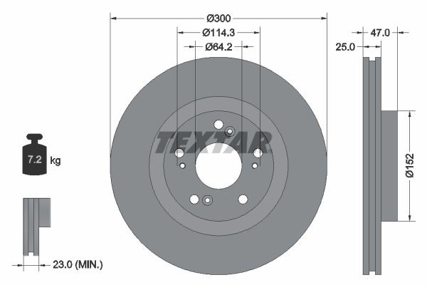 Great value for money - TEXTAR Brake disc 92186503
