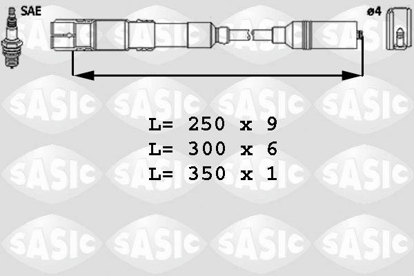 SASIC 9286024 Ignition Cable Kit 112 150 0418