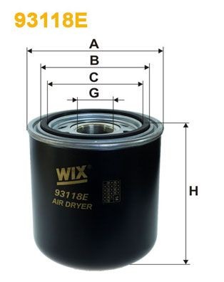 WIX FILTERS 93118E Dessicateur, système d'air comprimé 15/920105