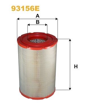 WIX FILTERS 383mm, 248mm, Filter Insert Height: 383mm Engine air filter 93156E buy