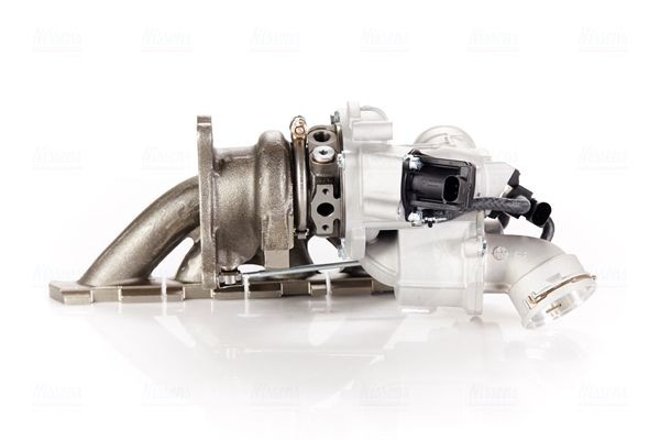 NISSENS 93196 Turbo Exhaust Turbocharger, Oil-cooled, Water-cooled, Pneumatic, with gaskets/seals, with exhaust manifold, Aluminium