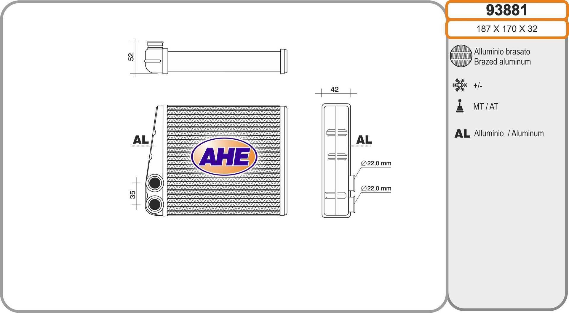 93881 AHE Heater matrix - buy online