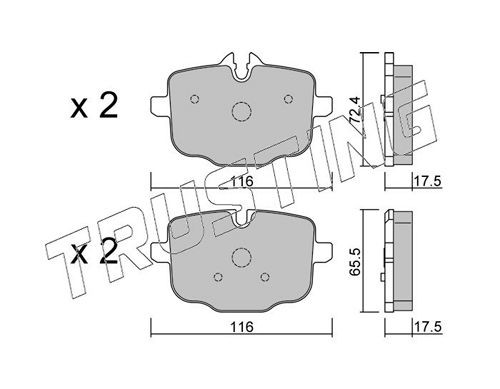 24703 TRUSTING prepared for wear indicator Thickness 1: 17,5mm Brake pads 939.0 buy