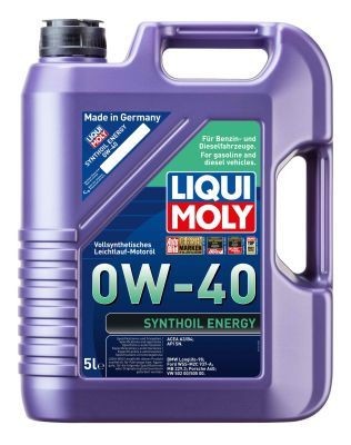 Car oil LIQUI MOLY 0W-40, 5l, Synthetic Oil longlife 9515