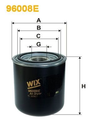 WIX FILTERS 96008E Lufttrockner, Druckluftanlage für MAN F 90 Unterflur LKW in Original Qualität