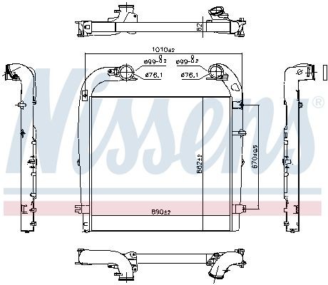 NISSENS 961154 Ladeluftkühler für SCANIA L,P,G,R,S - series LKW in Original Qualität