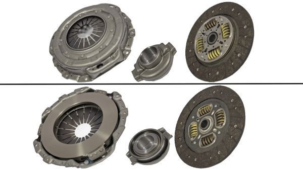 KAWE with clutch pressure plate, with clutch disc, with clutch release bearing, D 242 Clutch replacement kit 962073 buy