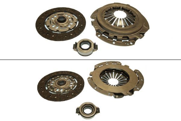 KAWE 962074 Clutch kit with clutch pressure plate, with clutch disc, with clutch release bearing, D 240