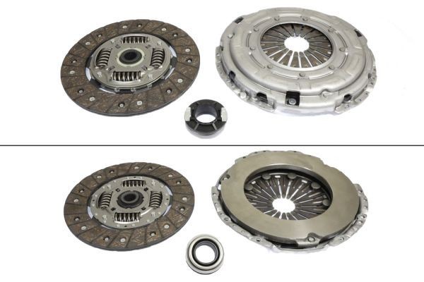 KAWE 962668 Clutch kit for engines with dual-mass flywheel, with clutch pressure plate, with clutch disc, with clutch release bearing, 240mm
