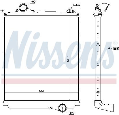 NISSENS 97082 Ladeluftkühler für VOLVO FH 16 II LKW in Original Qualität