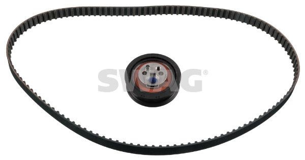 Timing belt replacement kit SWAG Number of Teeth: 124, with trapezoidal tooth profile, incl. tensioner pulley - 99 02 0068
