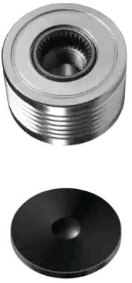 HELLA 9XU 358 038-211 Alternator Freewheel Clutch Width: 37,4mm, with cap